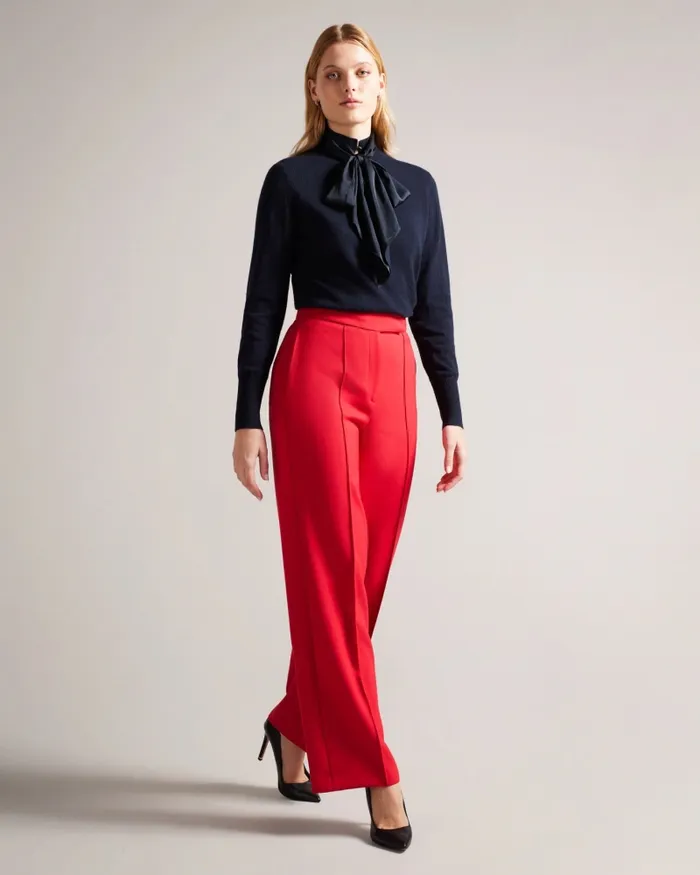 Women MARALOU 8211 Bow Neck Wool Jumper Navy Ted Baker Tops and Blouses Women MARALOU 8211 Bow Neck Wool Jumper Navy Ted Baker Tops and Blouses