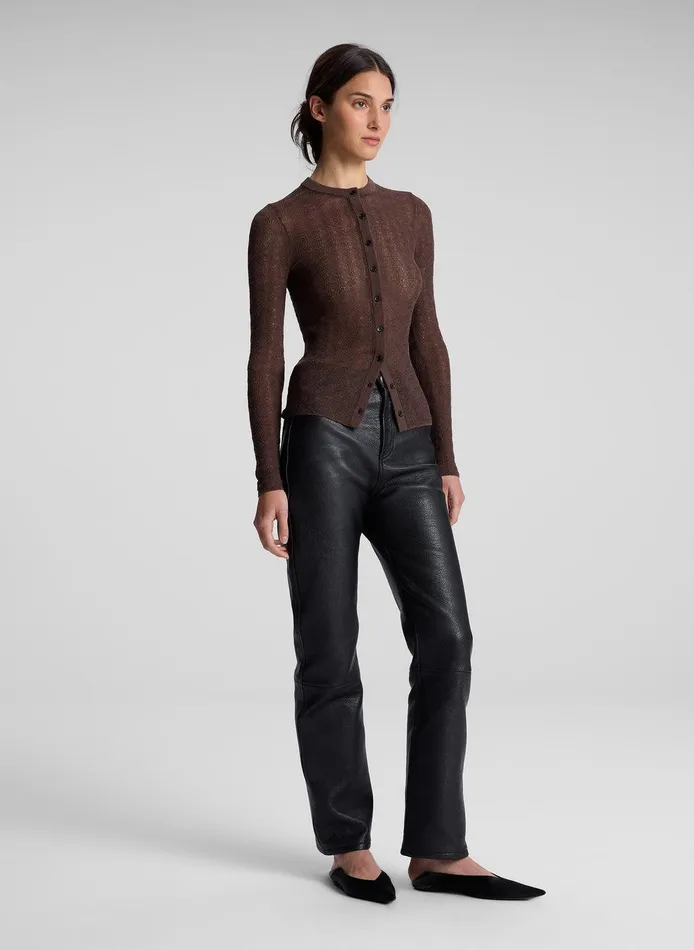 Women Marley Alpaca Cardigan Brown ALC Knitwear