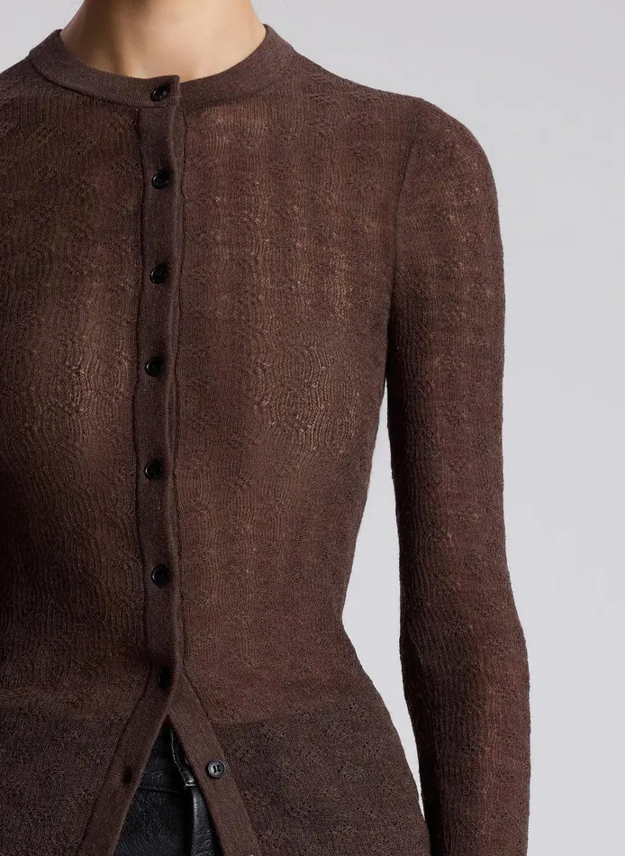 Women Marley Alpaca Cardigan Brown ALC Knitwear