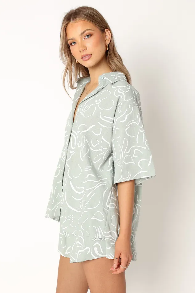 Women Matching Sets petalandpup Fiorelli Short Set 8211 Sage Sage