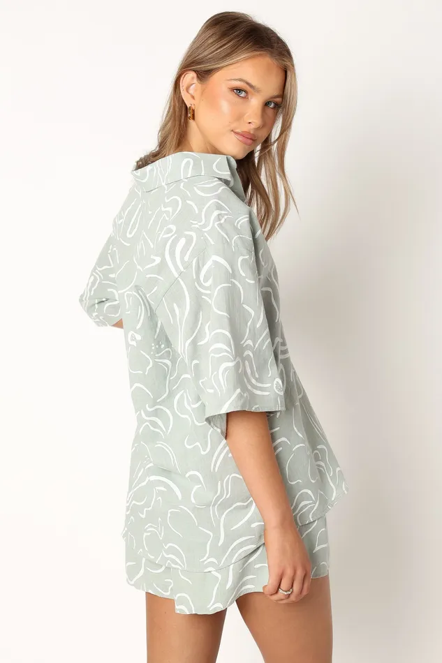 Women Matching Sets petalandpup Fiorelli Short Set 8211 Sage Sage