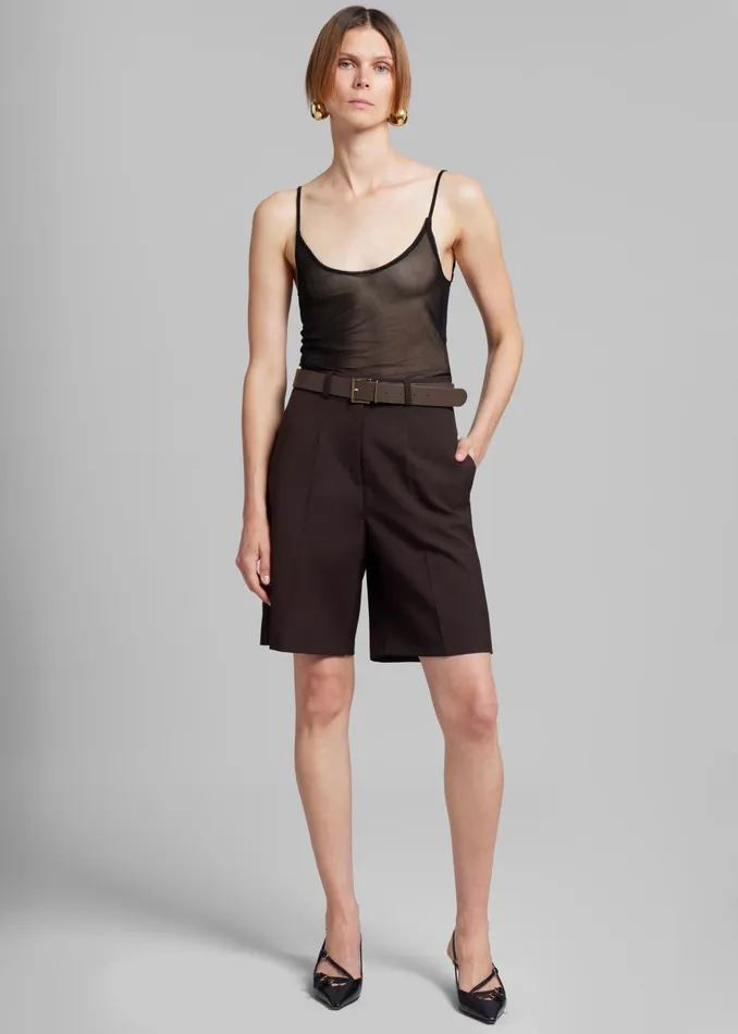 Women Maura Bermuda Shorts 8211 Brown The Frankie Shop Bottoms