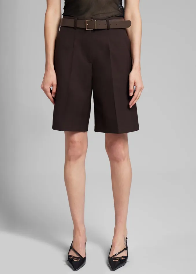 Women Maura Bermuda Shorts 8211 Brown The Frankie Shop Bottoms