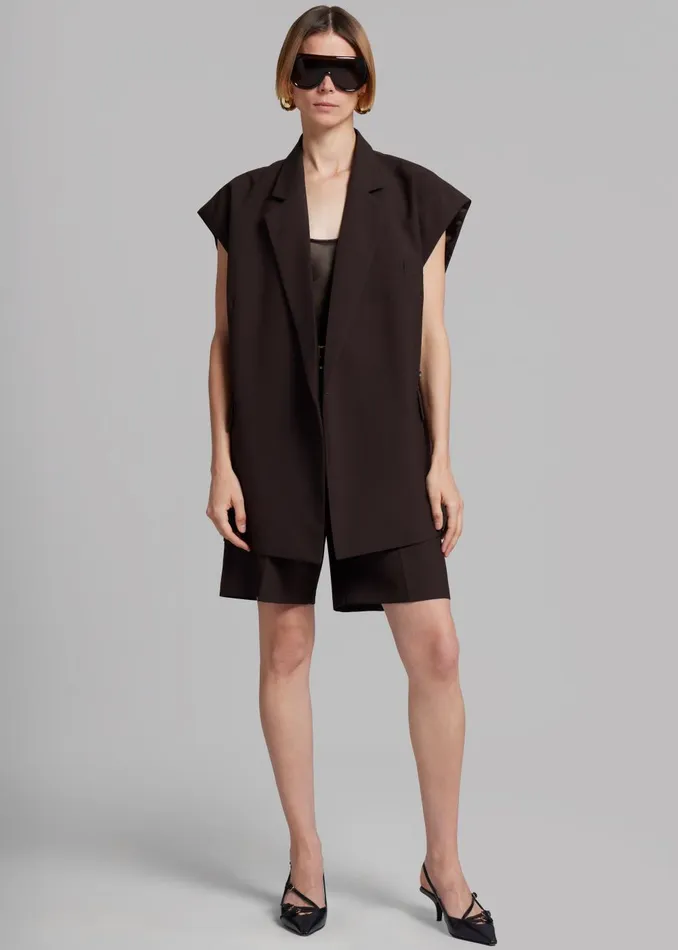 Women Maura Bermuda Shorts 8211 Brown The Frankie Shop Bottoms