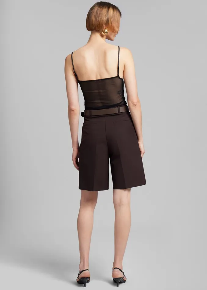 Women Maura Bermuda Shorts 8211 Brown The Frankie Shop Bottoms