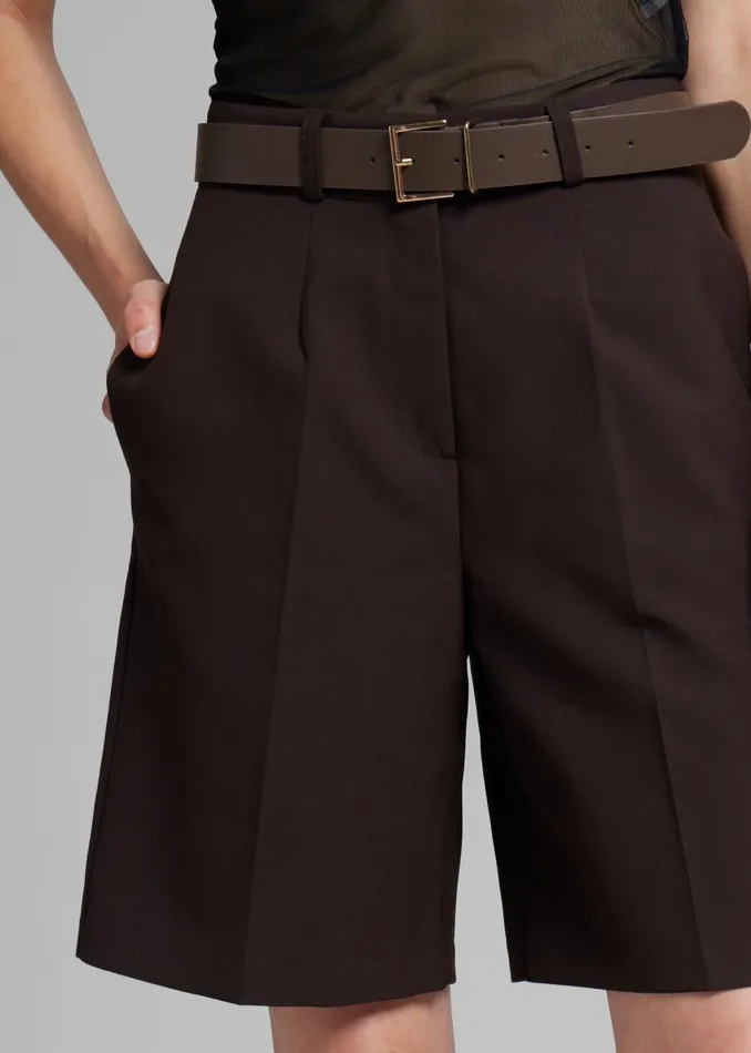Women Maura Bermuda Shorts 8211 Brown The Frankie Shop Bottoms