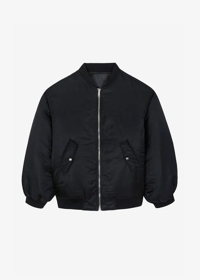 WomenMen Astra Bomber Jacket 8211 Black The Frankie Shop Outerwear