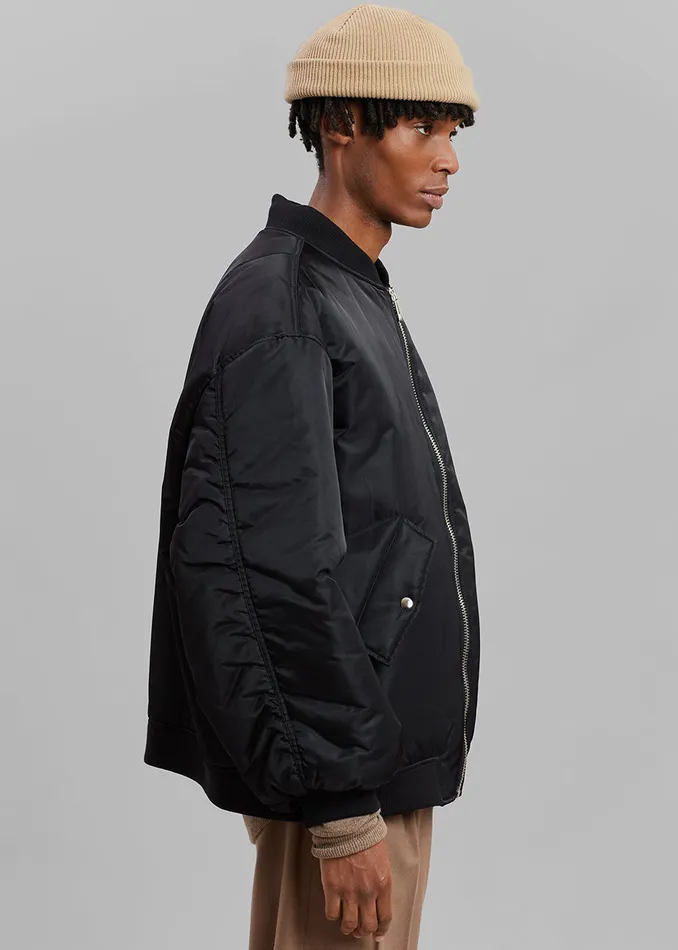 WomenMen Astra Bomber Jacket 8211 Black The Frankie Shop Outerwear