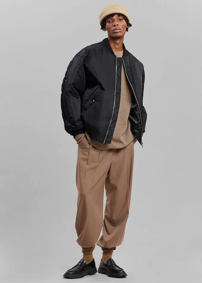 WomenMen Astra Bomber Jacket 8211 Black The Frankie Shop Outerwear