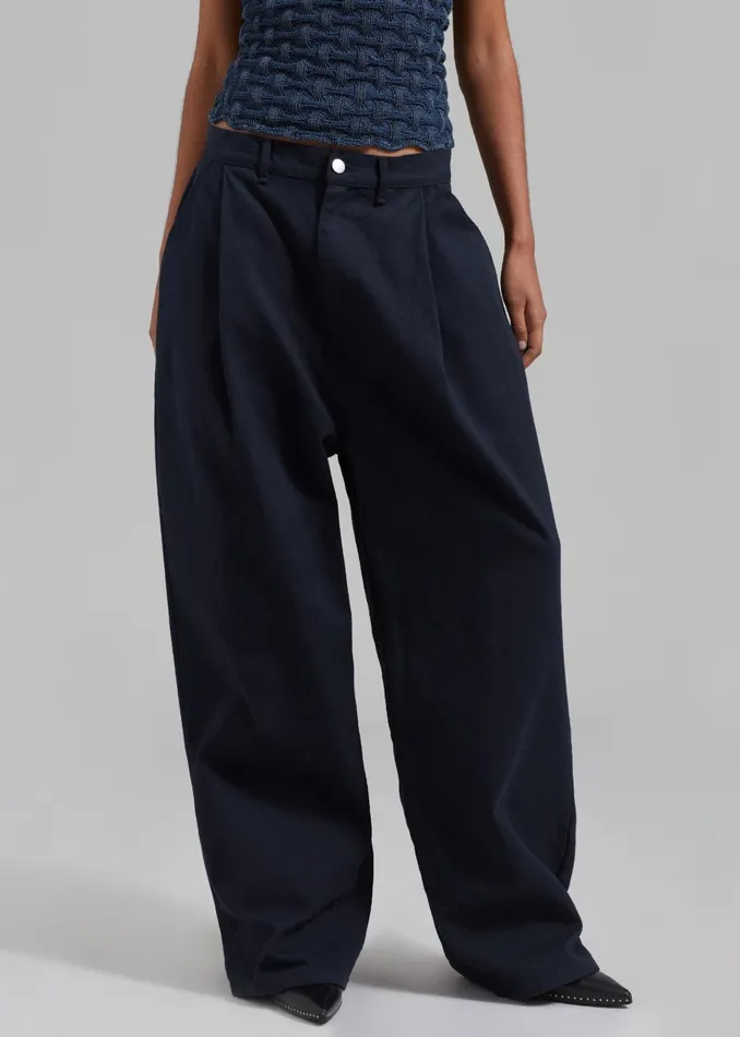 WomenMen Drew Denim Pants 8211 Navy The Frankie Shop Bottoms