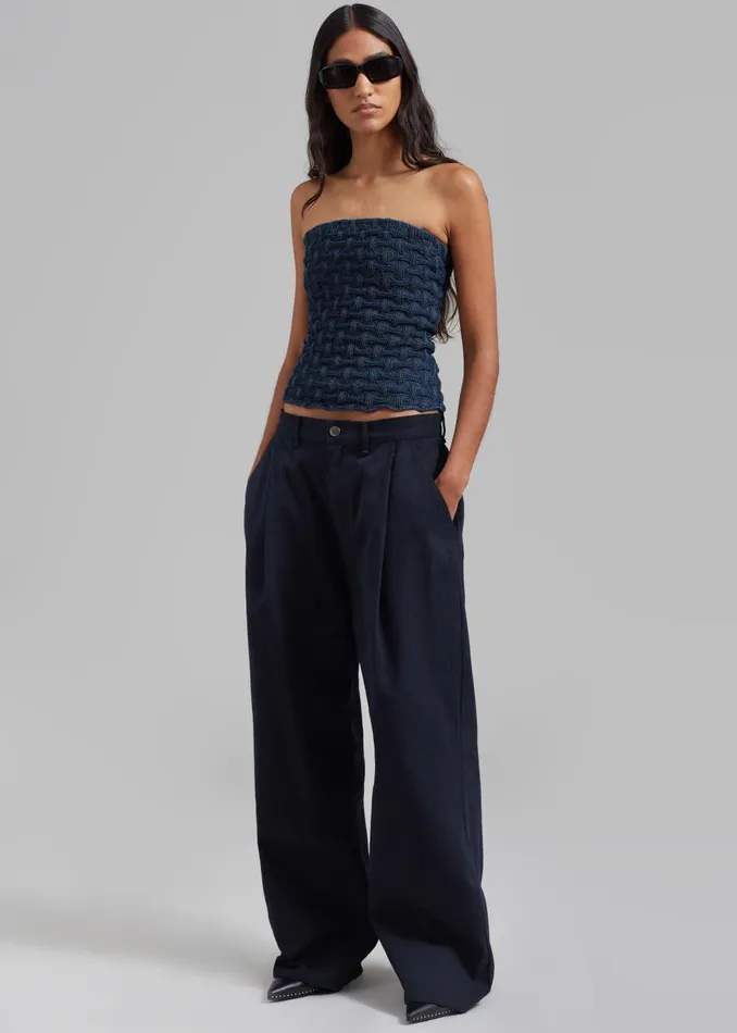 WomenMen Drew Denim Pants 8211 Navy The Frankie Shop Bottoms