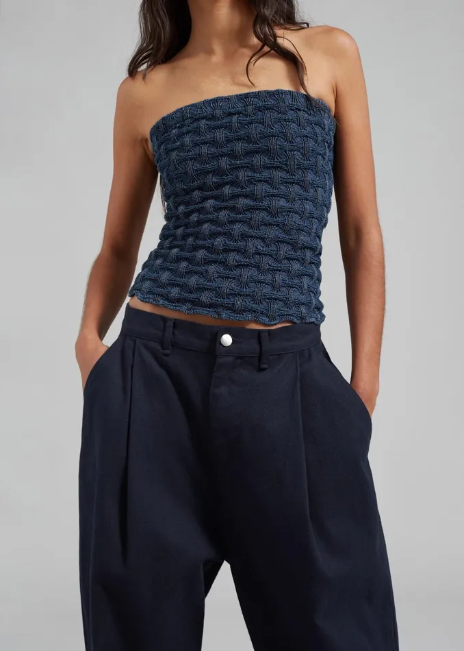 WomenMen Drew Denim Pants 8211 Navy The Frankie Shop Bottoms