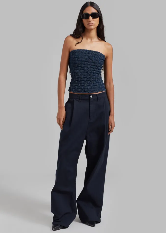 WomenMen Drew Denim Pants 8211 Navy The Frankie Shop Bottoms