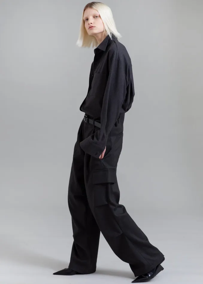 WomenMen Flint Cargo Pants 8211 Grey The Frankie Shop Bottoms