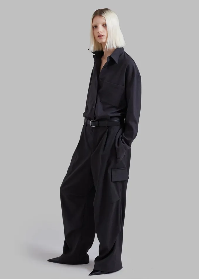 WomenMen Flint Cargo Pants 8211 Grey The Frankie Shop Bottoms
