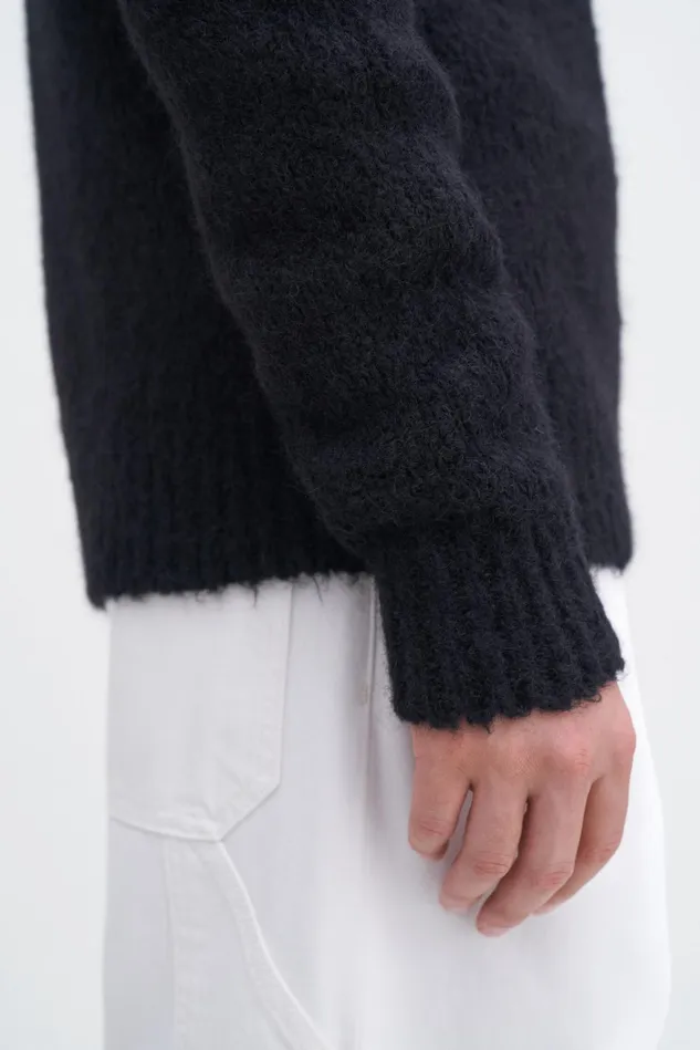 WomenMen Soft Alpaca VNeck Sweater Black Filippa K Knitwear
