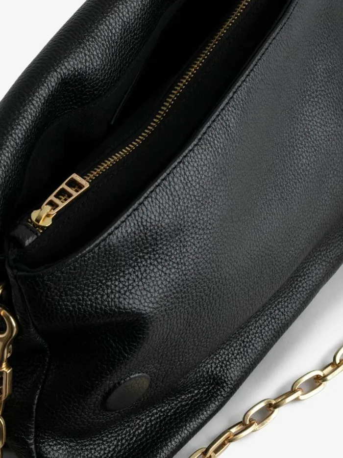 WomenMen Zadig and Voltaire Shoulder Bags Rocky Bag Noir Gold WomenMen Zadig and Voltaire Shoulder Bags Rocky Bag Noir Gold