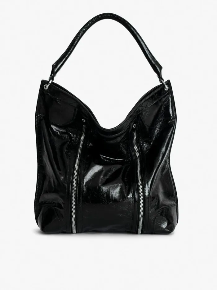 WomenMen Zadig and Voltaire Shoulder Bags Sunny Hobo Bag Black WomenMen Zadig and Voltaire Shoulder Bags Sunny Hobo Bag Black