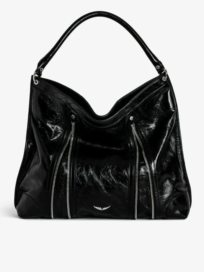 WomenMen Zadig and Voltaire Shoulder Bags Sunny Hobo Bag Black WomenMen Zadig and Voltaire Shoulder Bags Sunny Hobo Bag Black