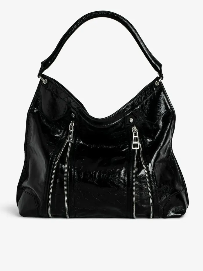 WomenMen Zadig and Voltaire Shoulder Bags Sunny Hobo Bag Black WomenMen Zadig and Voltaire Shoulder Bags Sunny Hobo Bag Black