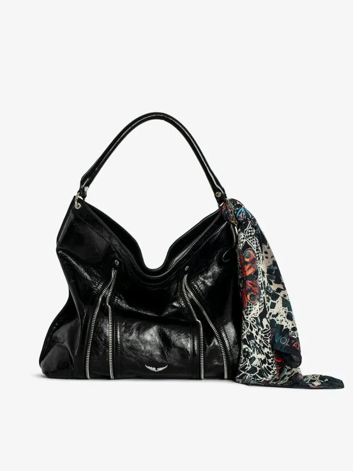 WomenMen Zadig and Voltaire Shoulder Bags Sunny Hobo Bag Black WomenMen Zadig and Voltaire Shoulder Bags Sunny Hobo Bag Black