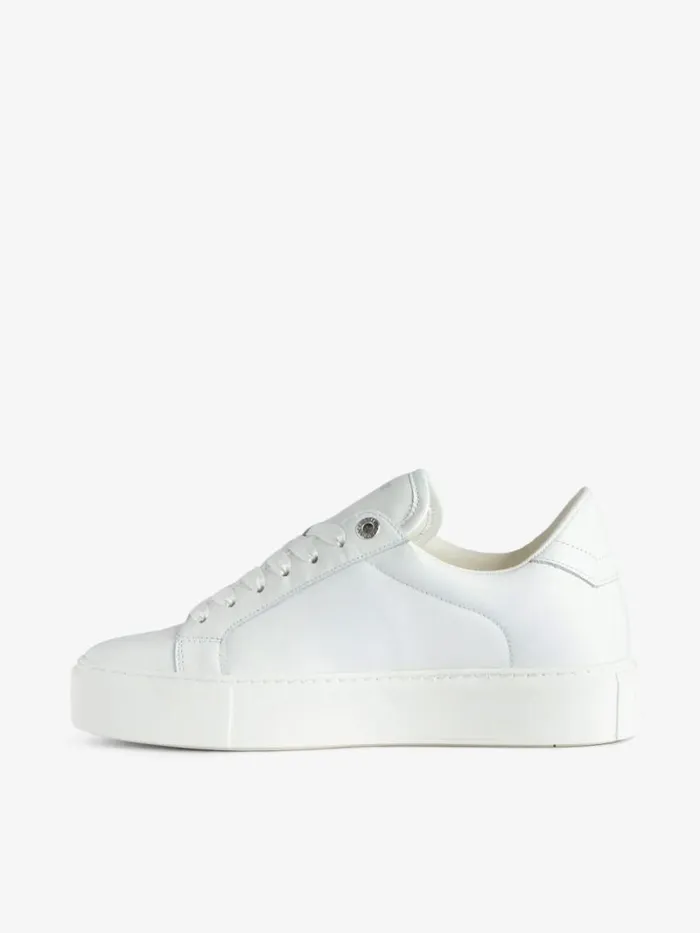 WomenMen Zadig and Voltaire Sneakers ZV1747 La Flash LowTop Platform Sneakers White