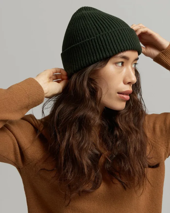Women Merino Wool Beanie Lemon Yellow Colorful Standard Beanies