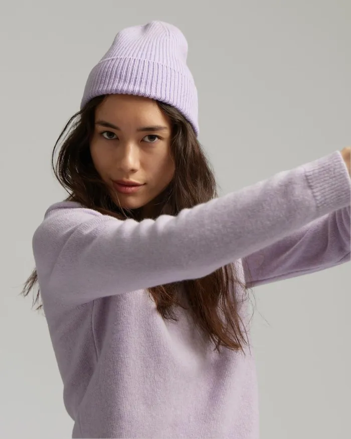 Women Merino Wool Beanie Lemon Yellow Colorful Standard Beanies