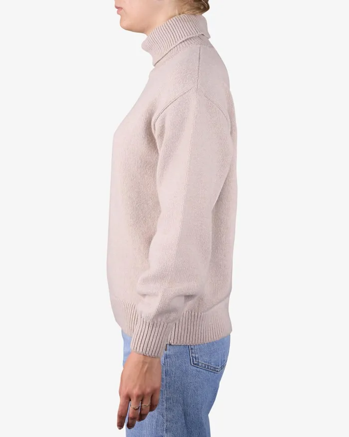 Women Merino Wool Turtleneck Magenta Blaze Colorful Standard Knit Sweaters