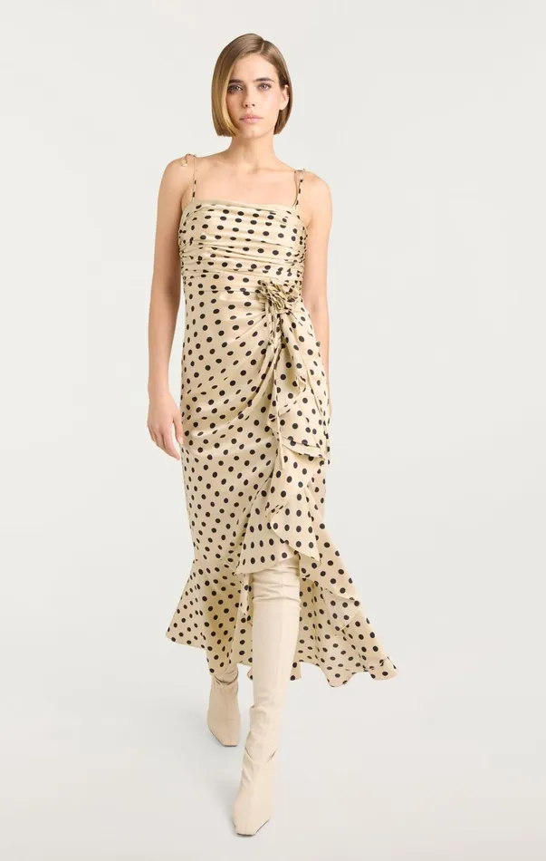 Women Midi Cinq Sept Mireya Dress Gardeniablack