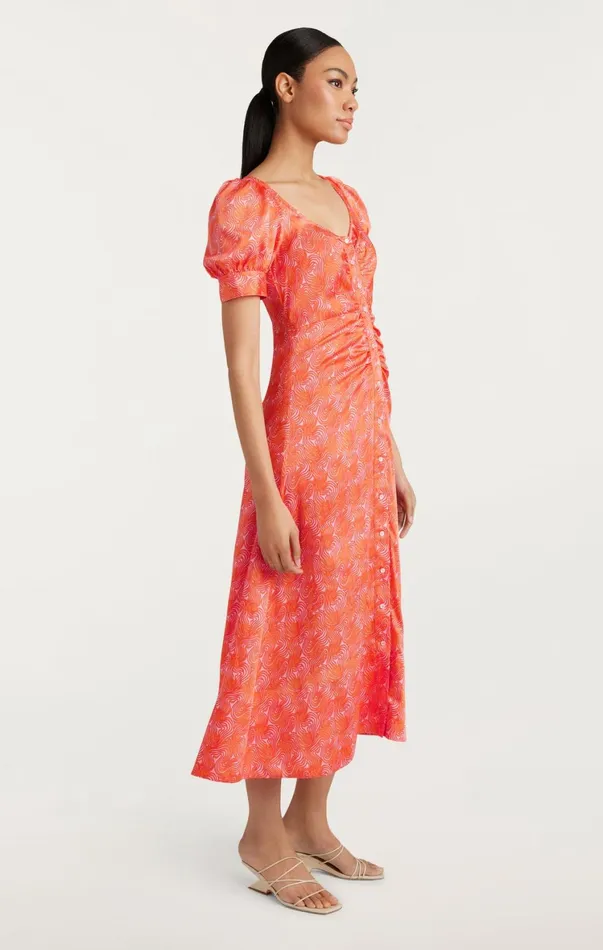 Women Midi Cinq Sept Ximena Dress Pale Flamingoorange