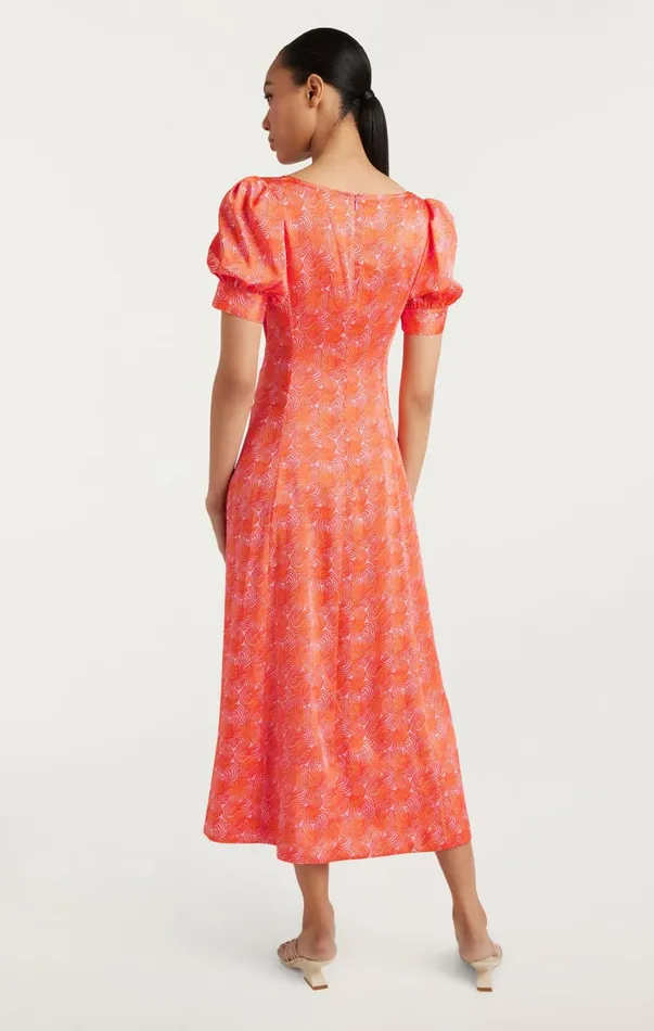 Women Midi Cinq Sept Ximena Dress Pale Flamingoorange