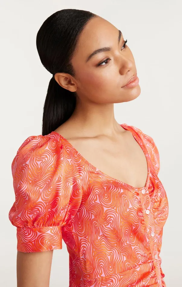 Women Midi Cinq Sept Ximena Dress Pale Flamingoorange