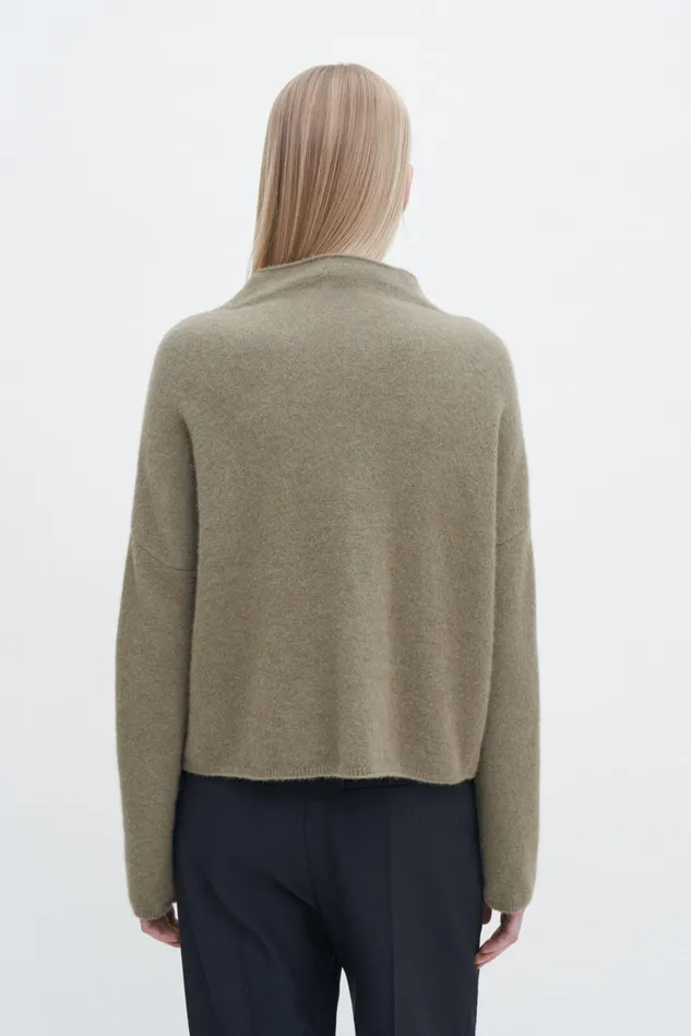 Women Mika Yak Funnelneck Sweater Faded Moss Filippa K Knitwear