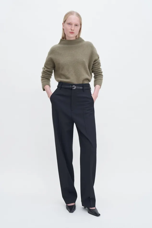 Women Mika Yak Funnelneck Sweater Faded Moss Filippa K Knitwear