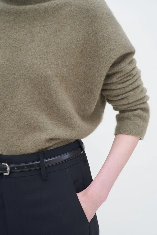 Women Mika Yak Funnelneck Sweater Faded Moss Filippa K Knitwear