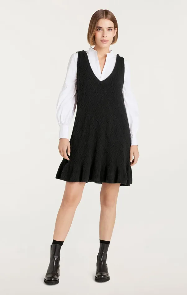Women Mini Cinq Sept Greysen Dress Blackwhite