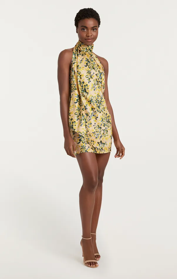 Women Mini Cinq Sept Night Bloom Dinah Dress Pomelo Multi