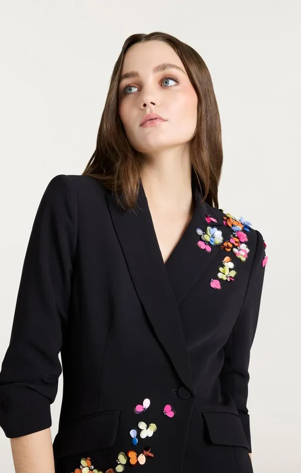 Women Mini Cinq Sept Paillette Vines Linnea Dress Blackmulti