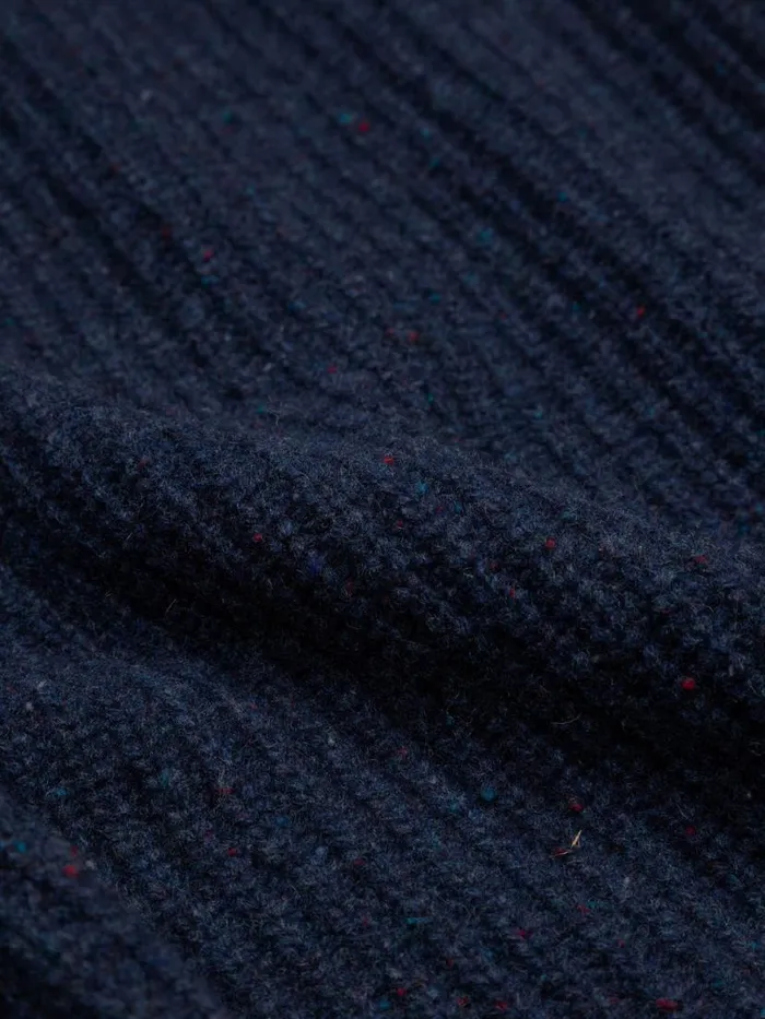 Women Mora Knit Jumper Navy Finisterre Knitwear