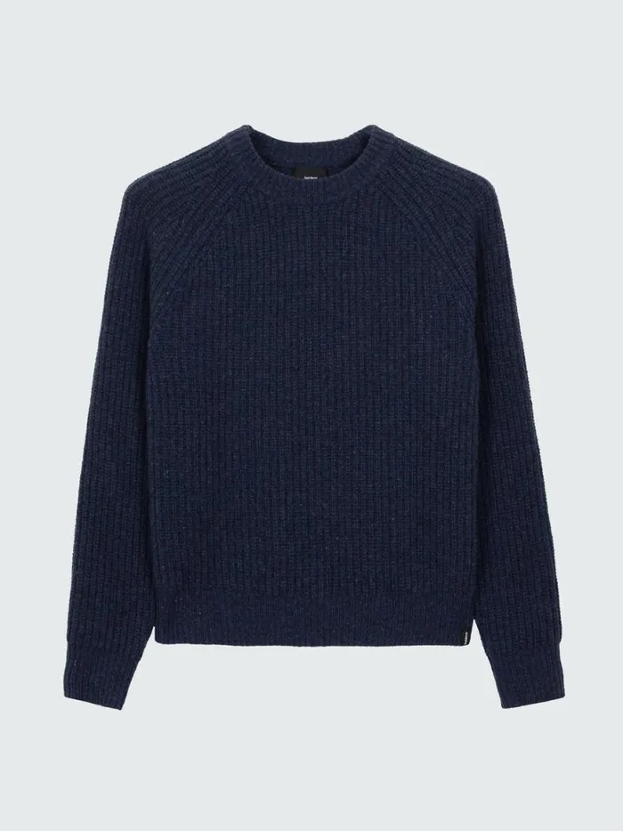Women Mora Knit Jumper Navy Finisterre Knitwear