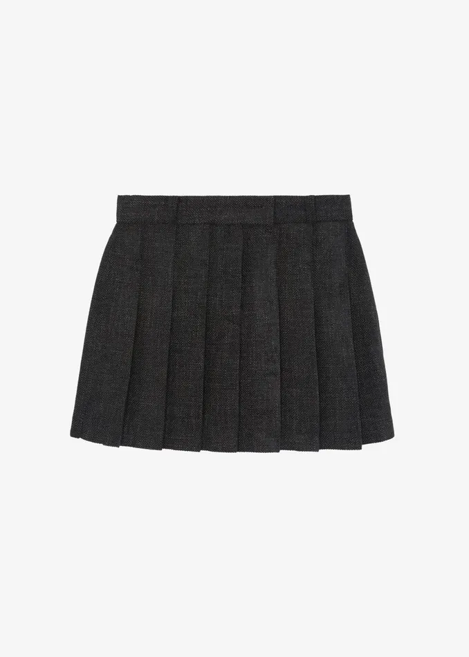 Women Niamh Mini Pleated Skirt 8211 Charcoal The Frankie Shop Bottoms