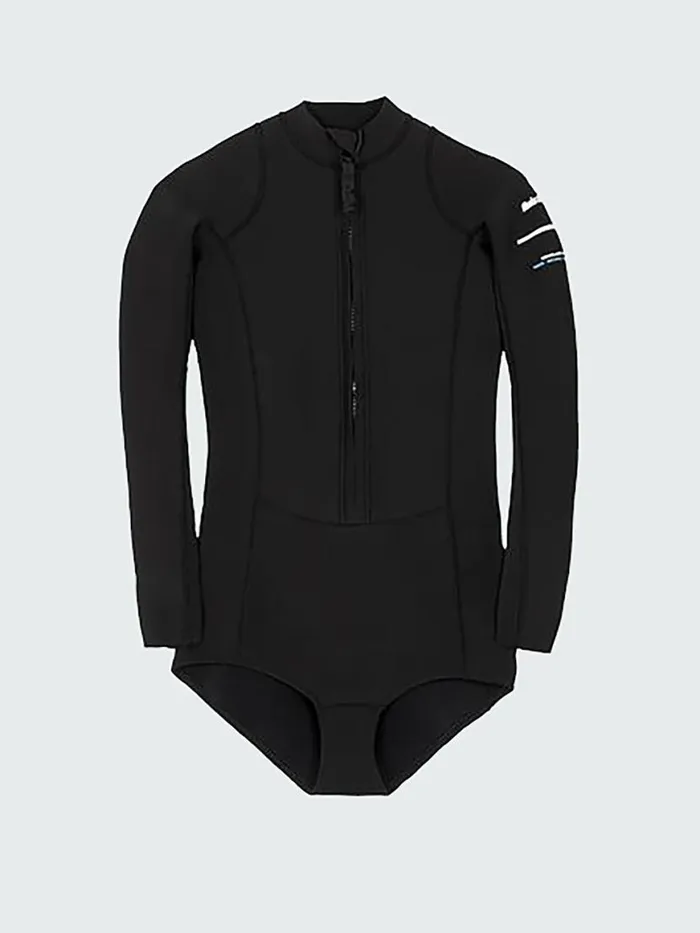 Women Nieuwland 2mm Yulex Long Sleeve Swimsuit Black Finisterre Swimwear and Bikinis