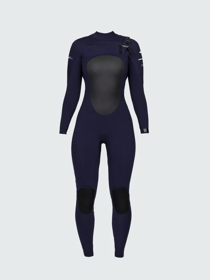 Women Nieuwland 4535mm Yulex Chest Zip Wetsuit Ink Finisterre Wetsuits
