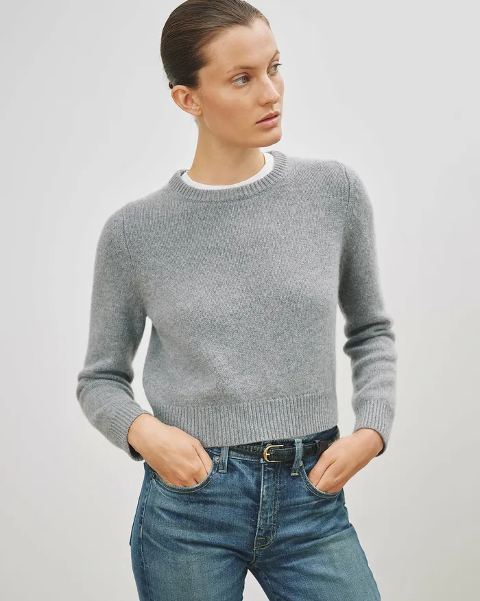 Women Nili Lotan POPPY SWEATER Espresso Knits and Sweaters