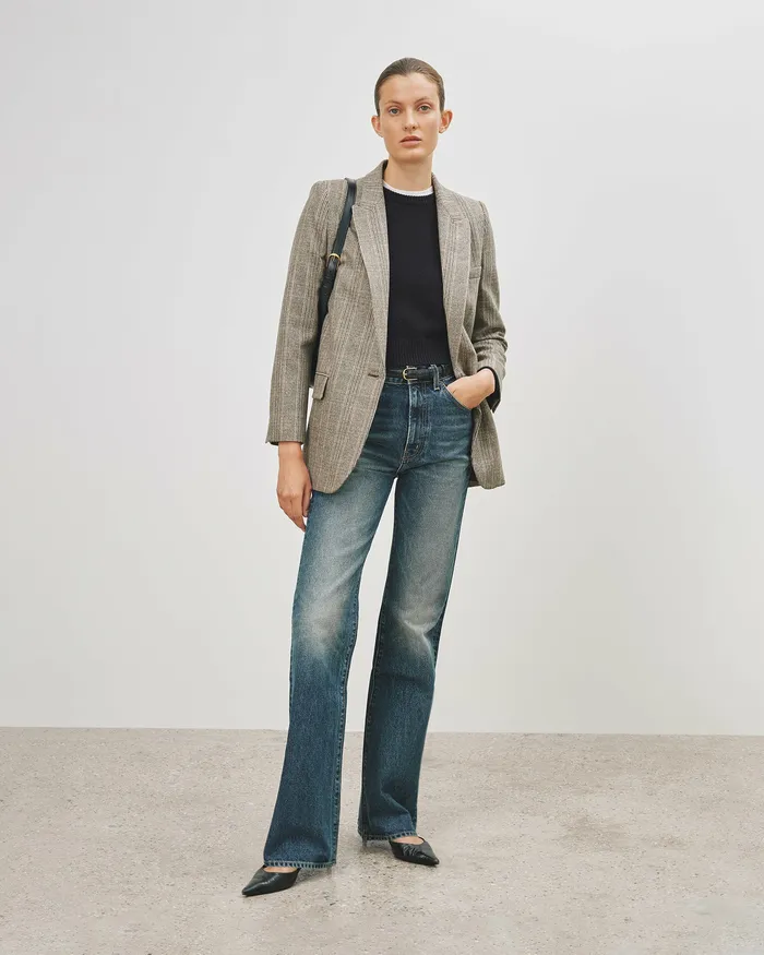 Women Nili Lotan POPPY SWEATER Espresso Knits and Sweaters