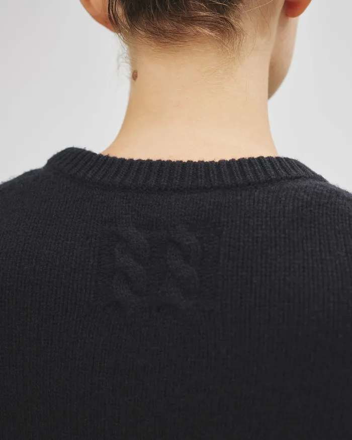 Women Nili Lotan POPPY SWEATER Espresso Knits and Sweaters