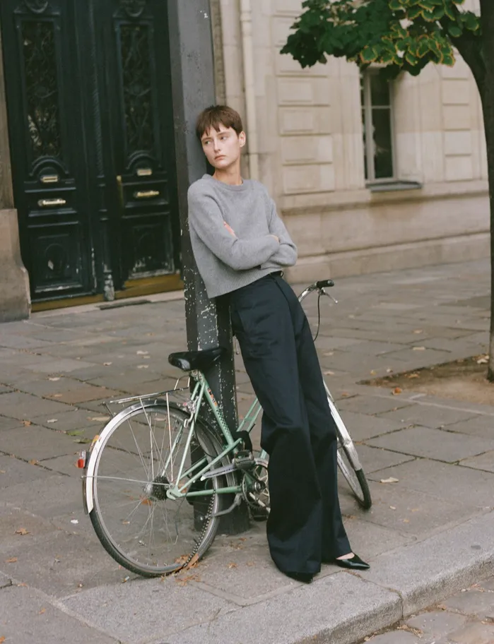 Women Nili Lotan POPPY SWEATER Espresso Knits and Sweaters