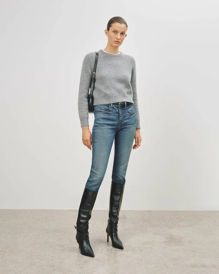 Women Nili Lotan POPPY SWEATER Espresso Knits and Sweaters