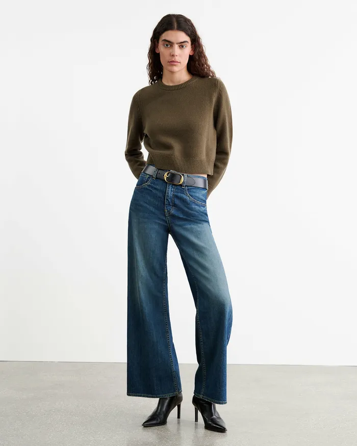 Women Nili Lotan POPPY SWEATER Espresso Knits and Sweaters